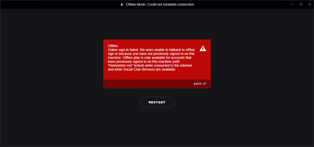 Rockstar games launcher offline mode - How to solve?